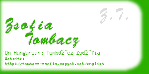 zsofia tombacz business card